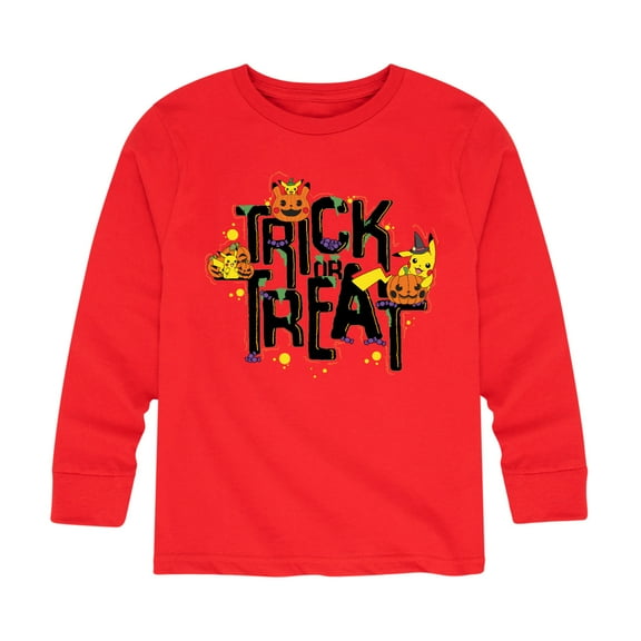 Pokémon - Trick or Treat - Youth Long Sleeve Graphic T-Shirt