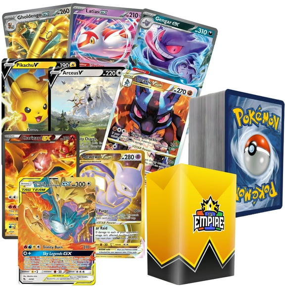 Pokmon Triple Power Ultra Rare Battle Bundle | 100+ Pokemon Cards | 3x Double or Ultra Rares Guaranteed! | Holos & Rares Included | TCG Empire Storage Box