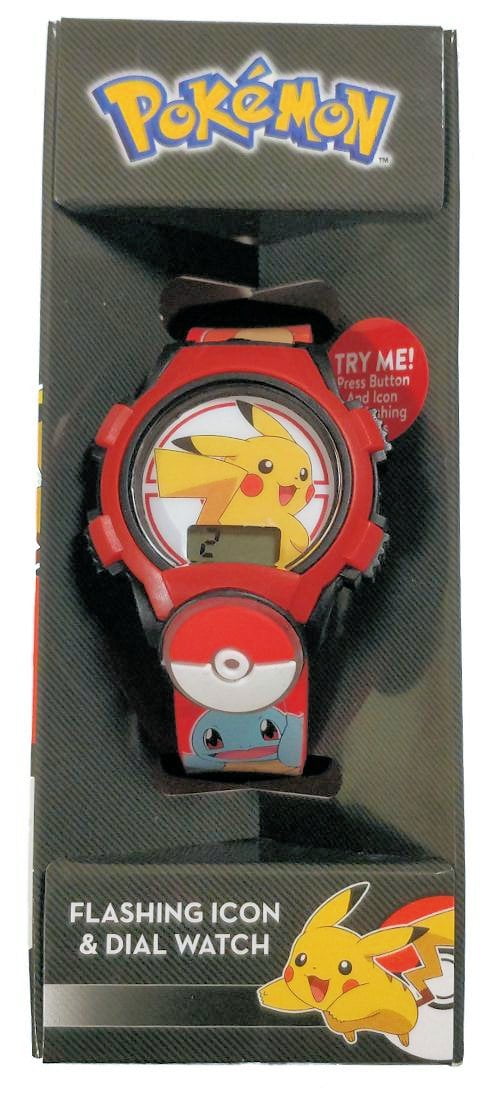 Pokémon Unisex Children's LCD Watch with Flashing Icon and Dial in Red -  POK4204WM 