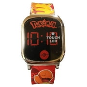 Pokémon Unisex Childrens LED Touch Screen Watch Metallic Silver Bezel Silicone Strap (POK4255WM)