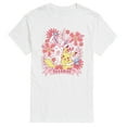 thumbnail image 1 of Pokémon - Valentine Florals Pikachu Sylveon - Men's Short Sleeve Graphic T-Shirt, 1 of 4