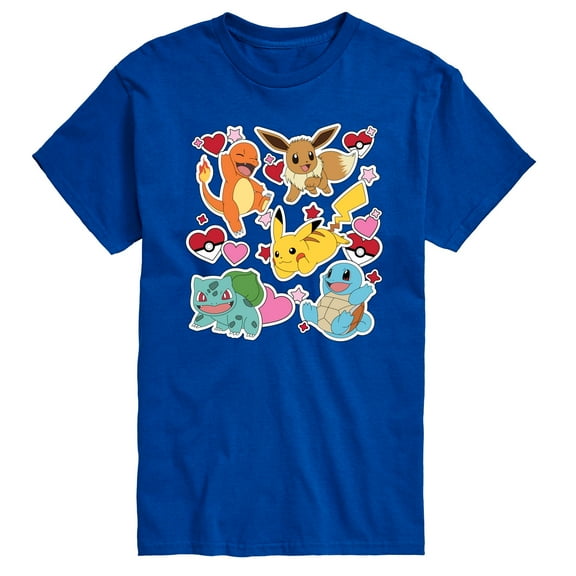Pokémon - Valentine's Day Heart Sticker - Men's Short Sleeve Graphic T-Shirt