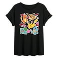 thumbnail image 1 of Pokémon - Valentine's Day Heart Sticker - Women's Oversized Graphic T-Shirt, 1 of 4