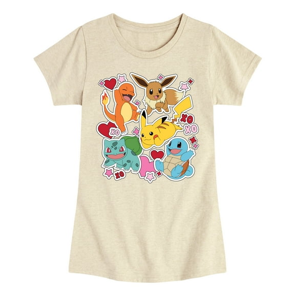 Pokémon - Vday Sticker Pokémon - Youth Girls Short Sleeve T-Shirt