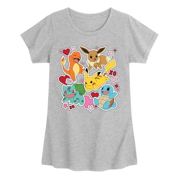 Pokémon - Vday Sticker Pokémon - Youth Girls Short Sleeve T-Shirt
