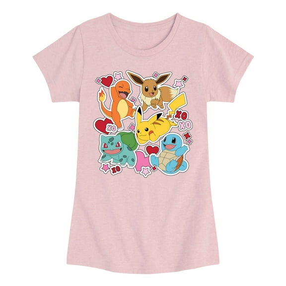 Pokémon - Vday Sticker Pokémon - Youth Girls Short Sleeve T-Shirt