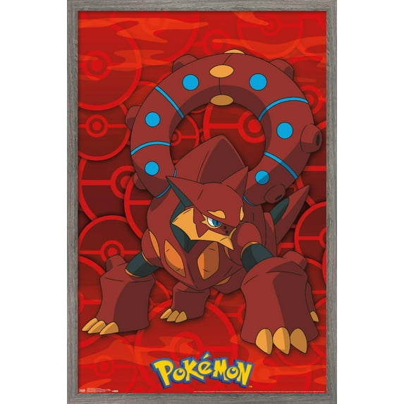 Pokémon - Volcanion Wall Poster, 14.725" x 22.375", Framed