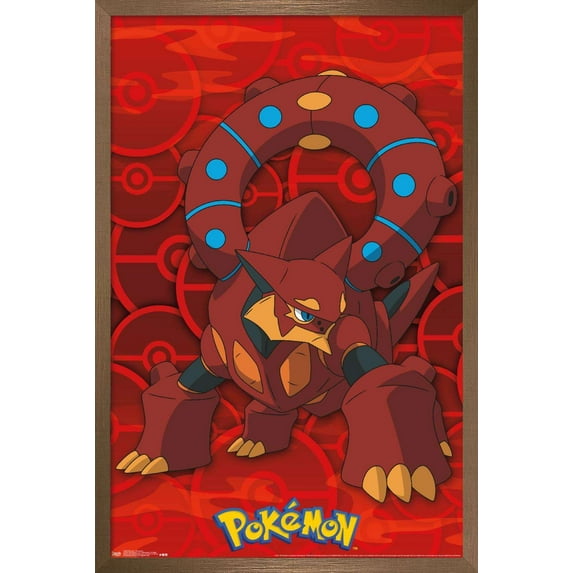 Pokémon - Volcanion Wall Poster, 22.375" x 34", Framed