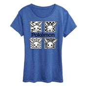 Pok mon - Wagara Grid Eevee Womens Short Sleeve Graphic T-Shirt