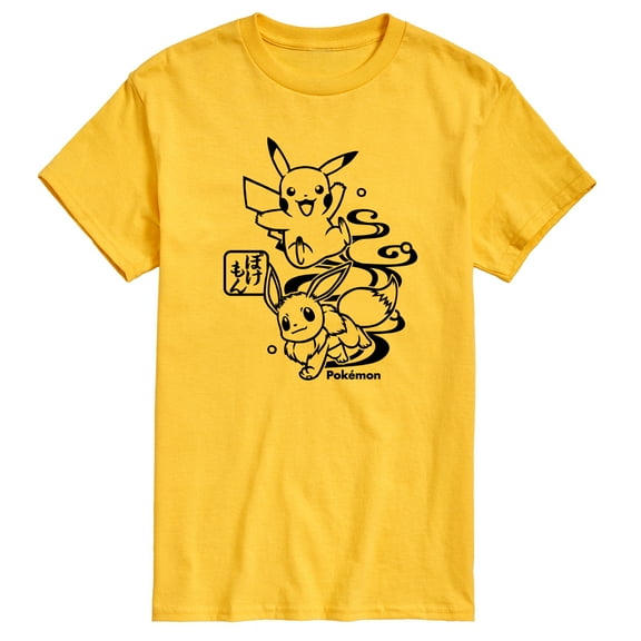 Pokémon - Wagara Pikachu and Eevee - Men's Short Sleeve Graphic T-Shirt
