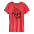 thumbnail image 1 of Pokémon - Wagara Pikachu and Eevee -  Women's Short Sleeve Graphic T-Shirt, 1 of 5