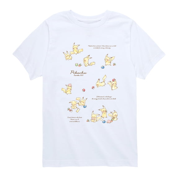 Pokémon - Watercolor Pikachu Playing Short Sleeve Graphic T-Shirt