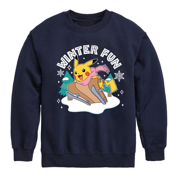 Pokémon - Winter Fun - Youth Crewneck Fleece Sweatshirt