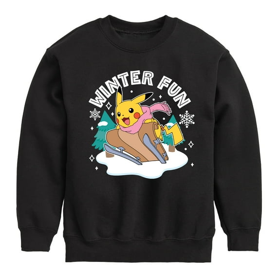Pokémon - Winter Fun - Youth Crewneck Fleece Sweatshirt