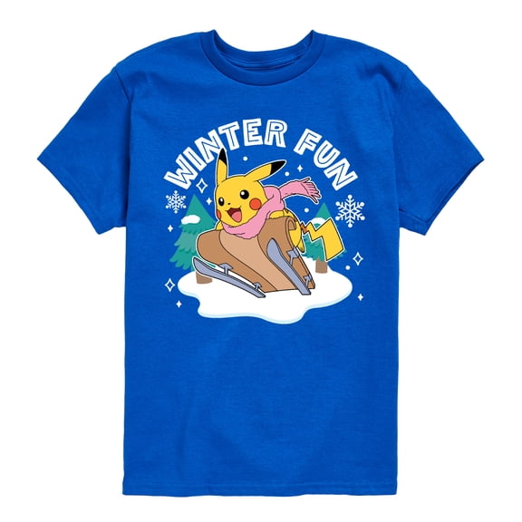 Pokémon - Winter Fun - Youth Short Sleeve Graphic T-Shirt