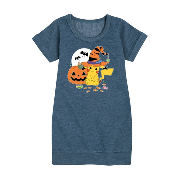 Pokémon - Witch Pikachu With Candy - Youth Girls Fleece Dress