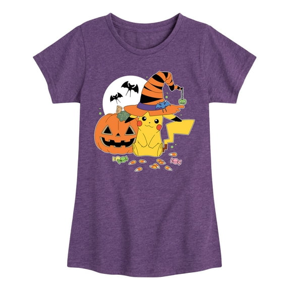 Pokémon - Witch Pikachu With Candy - Youth Girls Short Sleeve Graphic T-Shirt