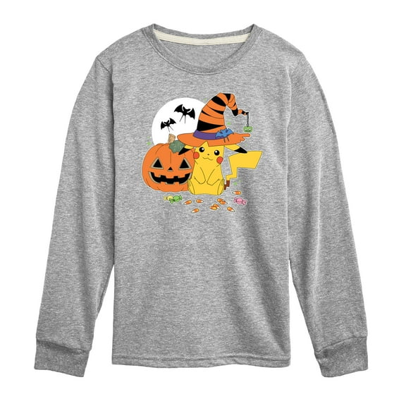 Pokémon - Witch Pikachu With Candy - Youth Long Sleeve Graphic T-Shirt