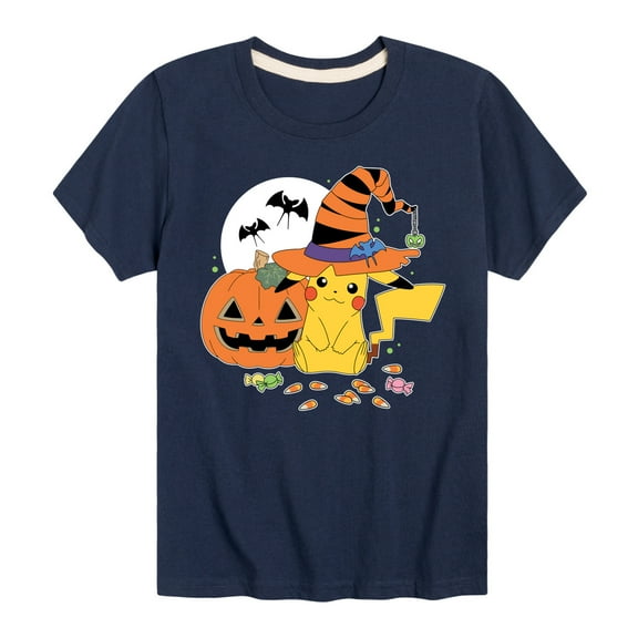 Pokémon - Witch Pikachu With Candy - Youth Short Sleeve Graphic T-Shirt