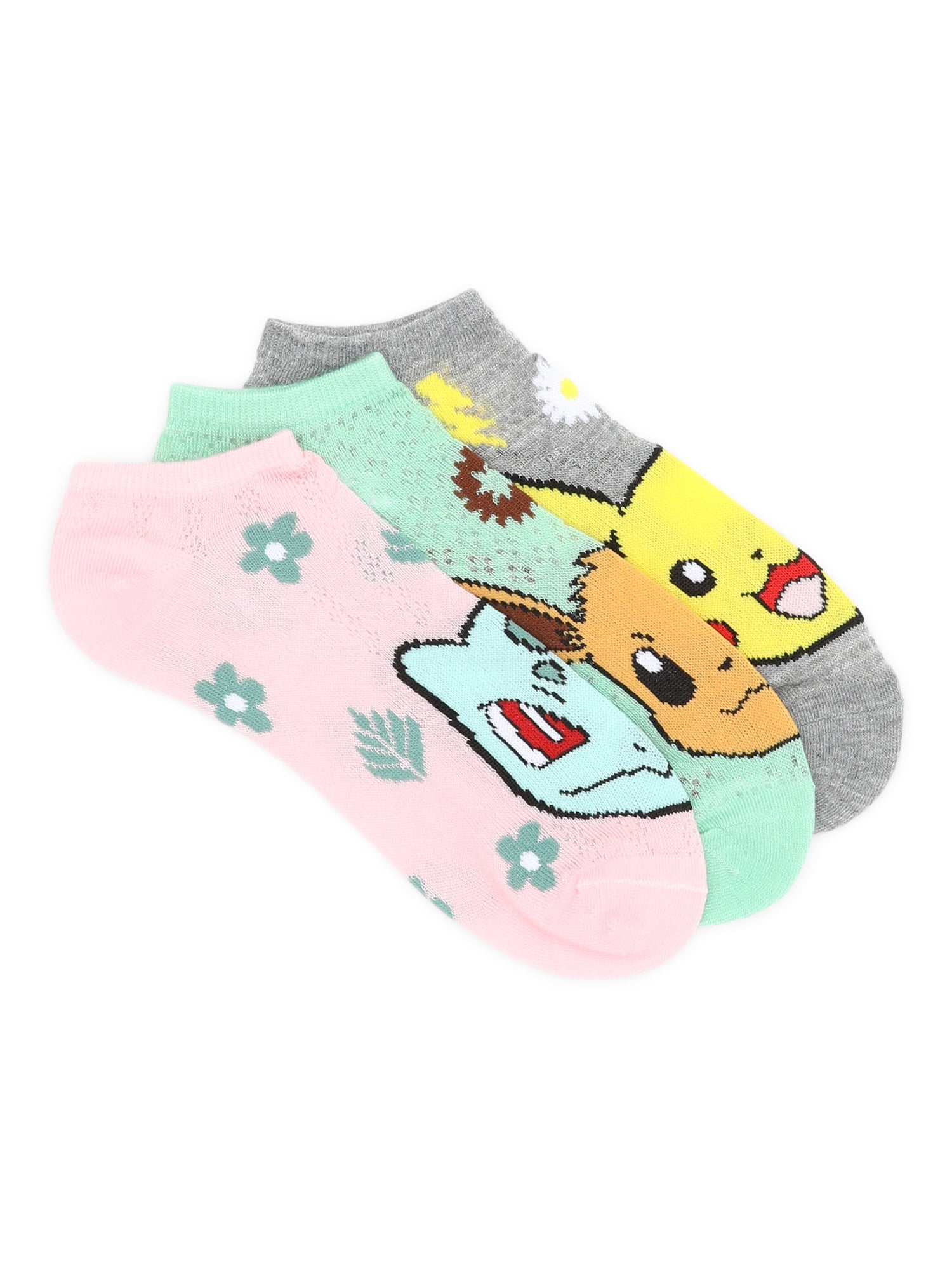 Pokémon Women's No-Show Socks, 3-Pack