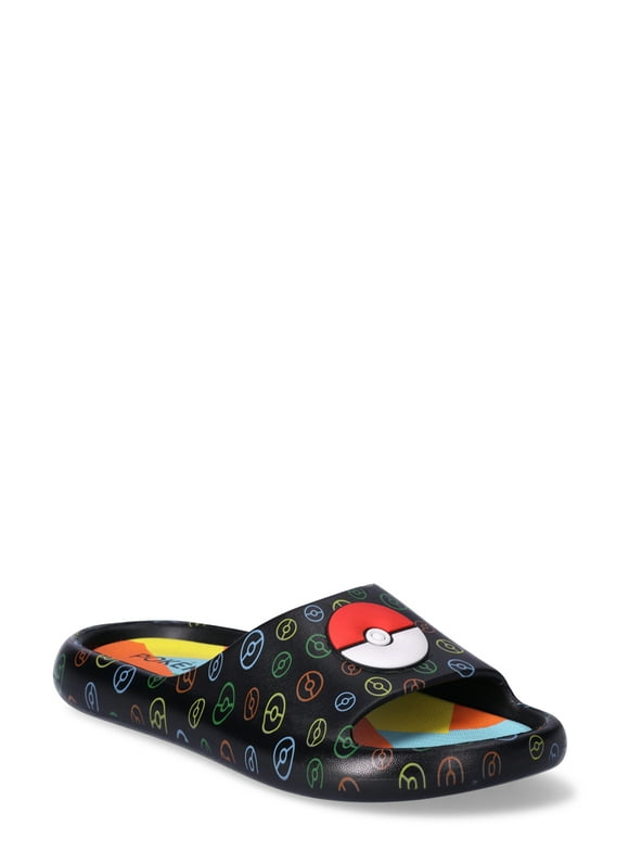 Pokémon Youth Boys Pokeball Comfort Slide Sandal, Sizes 11/12 - 6