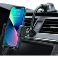 thumbnail image 1 of Pokanic Car Cell Phone Mount Stand Holder Cradle Dashboard Windshield Washable Sticky Gel Pad 360 Rotation Three-Side Grips Universal (Windshield Long Mount), 1 of 11