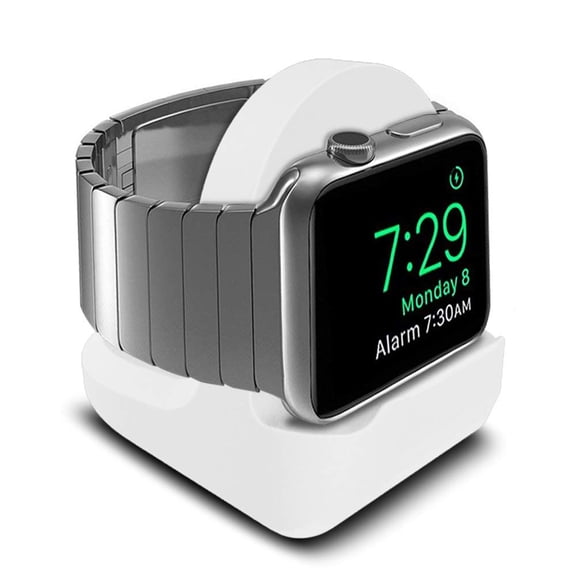 Pokanic Designed Compatible with Apple Watch Series SE / 6 / 5 / 4 / 3 / 2 / 1 / 44mm / 42mm / 40mm / 38mm Stand with Night Stand Mode, Stand Holder Mount (White)