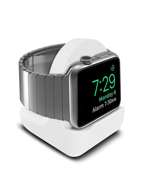 Designed Compatible with Apple Watch Series SE / 6 / 5 / 4 / 3 / 2 / 1 / 44mm / 42mm / 40mm / 38mm Stand with Night Stand Mode, Stand Holder Mount (White)