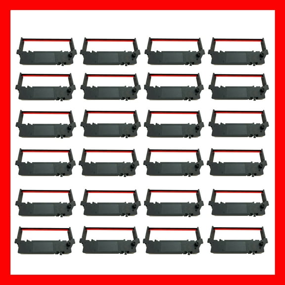 Pokanic SP-700 Ribbon Ink x 24 Pack Cartridge Black / Red Replacement POS System Kitchen Printers Compatible with Star SNBC Epson Bixolon Citizen Micronics SP-700BR