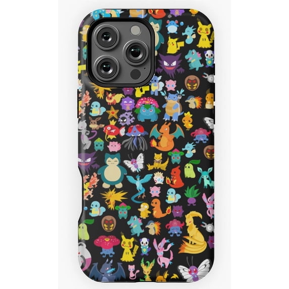 Poke Collection Gaming Inspired Cartoon Pokemon Characters Art X1589 Phone Case Compatible with iPhone 17 16 15 14 13 12 11 Pro Max – Premium Protection