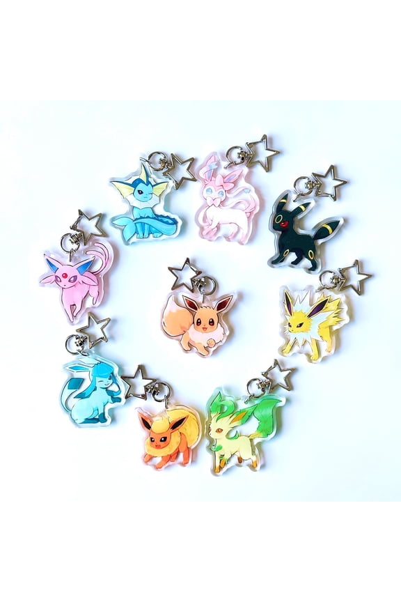 Poke Cutielutions Acrylic Keychains | Types Glitter Charms (1 keychain)
