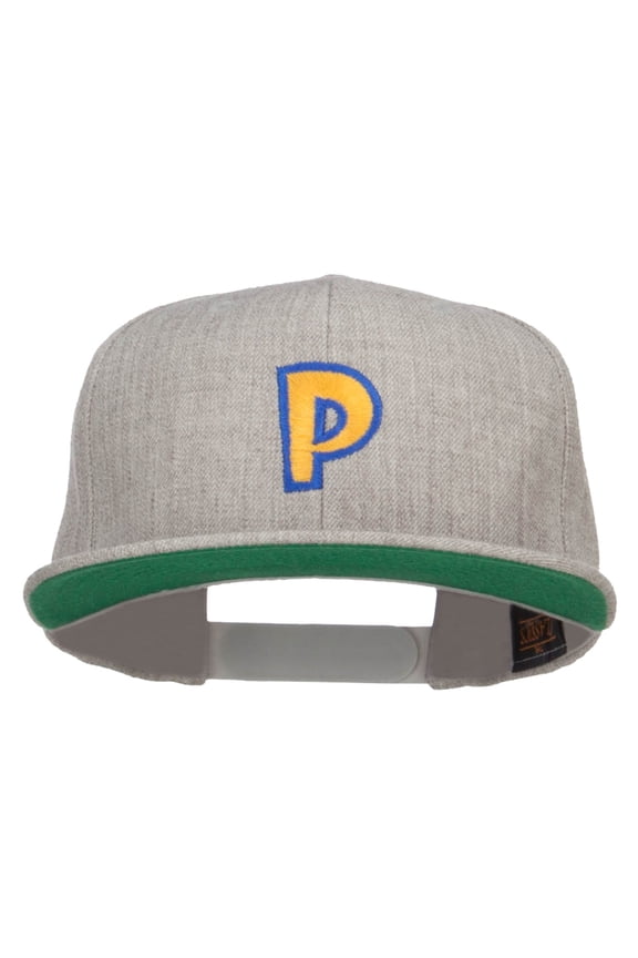 Poke Monster P Embroidered Snapback Cap - Heather OSFM