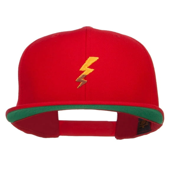 Poke Monster Tail Embroidered Snapback Cap - Red OSFM