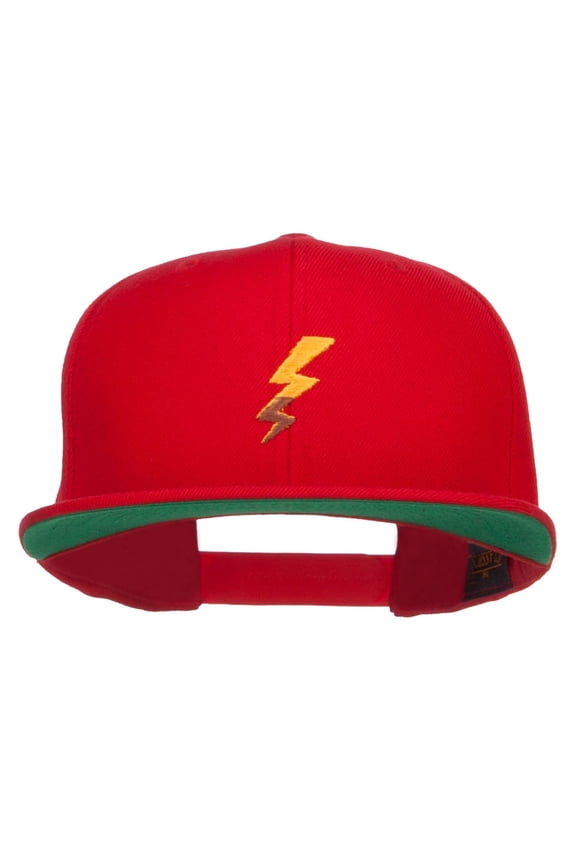 Poke Monster Tail Embroidered Snapback Cap - Red OSFM