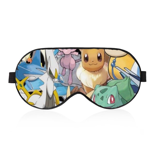 Poke×mon Anime Eye Mask Sleeping Mask With Adjustable Straps