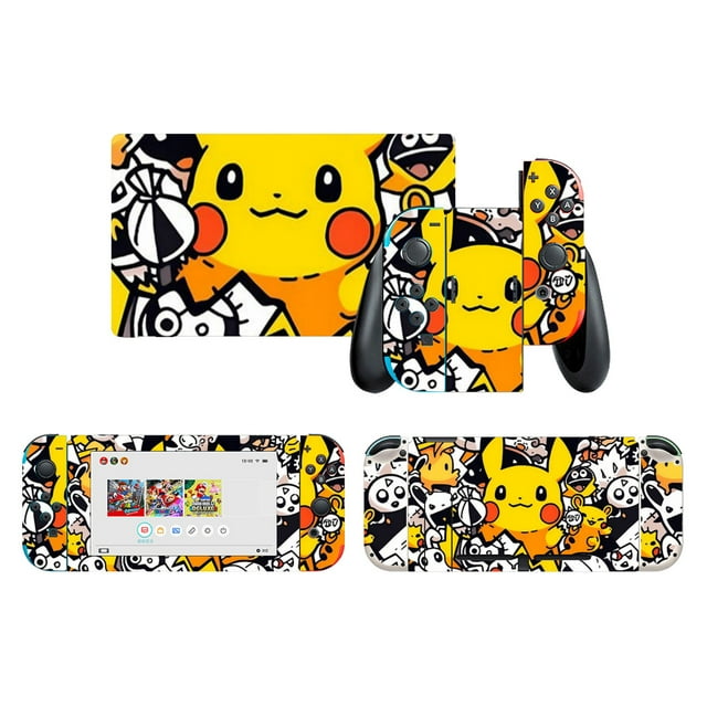 Poke mon Game Switch Skin Anime Cartoon Game Sticker, No Bubble