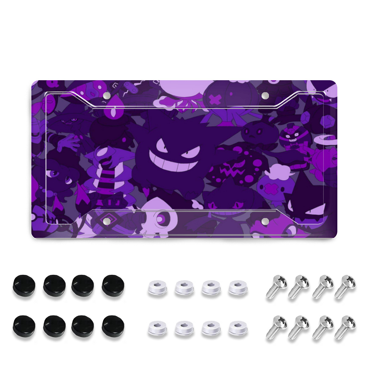 Pokemon License Plate Frame Set 4hole License Plate Frame + License