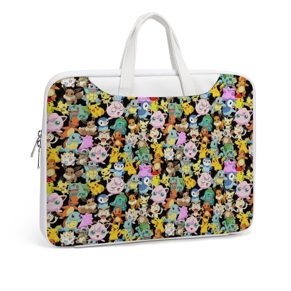 Poke-mon PU Cartoon Laptop Bag/Handbag 37x28cm
