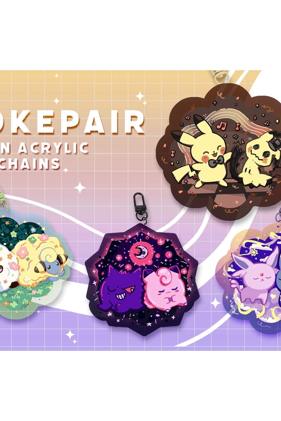 PokePair 2.5 in Acrylic Keychains (1 keychain)