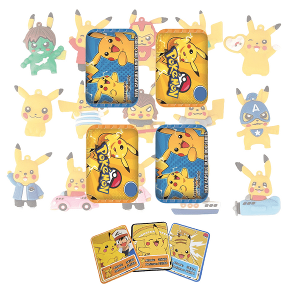 Elf Pet Capsule Blind Box Set, 4 Pcs Random Elf Pet Figures, 4 Pcs Random Stickers, 4 Pcs Beautiful Lanyard, Exquisite Elf Pet Collectible Mystery Box for Fans & Collectors