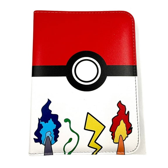 Pokeball Starters Pokemon Trading Card Binder Holder Case 50 Sheets TCG 400-Slot
