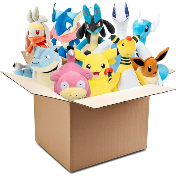 Pokemon 12" Mystery Blind Box 2-Pack Plush - Receive 2 Assorted Random 12-Inch Character Figures - Officially Licensed - Surprise Stuffed Animal Toy - Gift for Kids, Boys, Girls, Fans - 2+