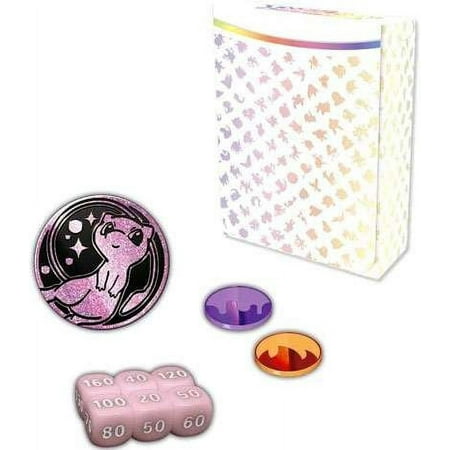 Pokemon 151 Deck Box, Metallic Mew Coin, 6 Dice & 2 Plasic Markers Set
