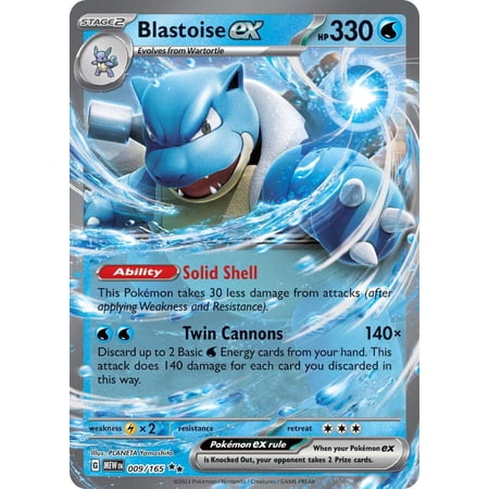 Pokemon 151 Double Rare Blastoise ex #9