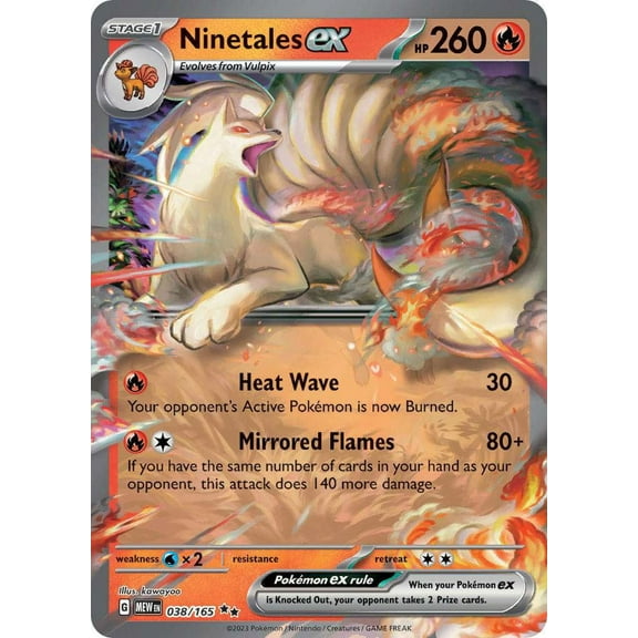 Pokemon 151 Double Rare Ninetales ex #38