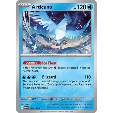 Pokemon 151 Rare Articuno #144
