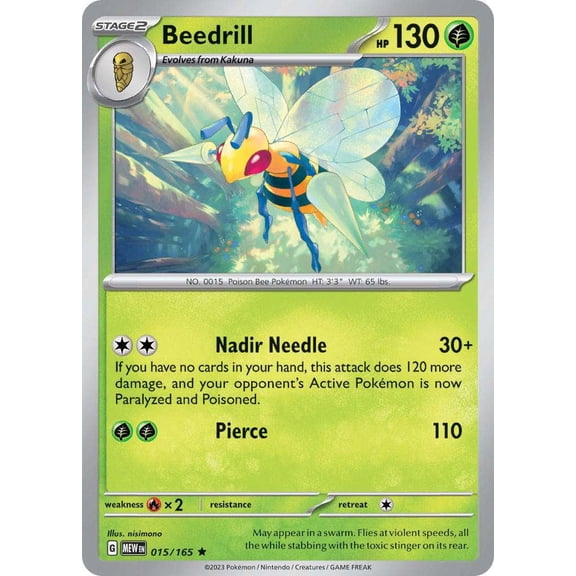 Pokemon 151 Rare Beedrill #15