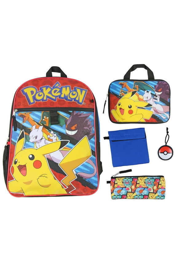 Pokemon 16" Backpack 5PC Combo Set