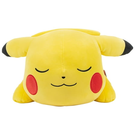 Pokemon 18” Plush Sleeping Pikachu - Cuddly- Must Have for Pokémon Fans- Plush for Traveling, Car Rides