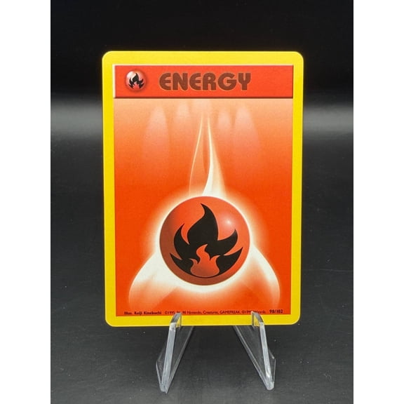 Pokemon 1999 Base Set Unlimited Fire Energy #98/102 English NM